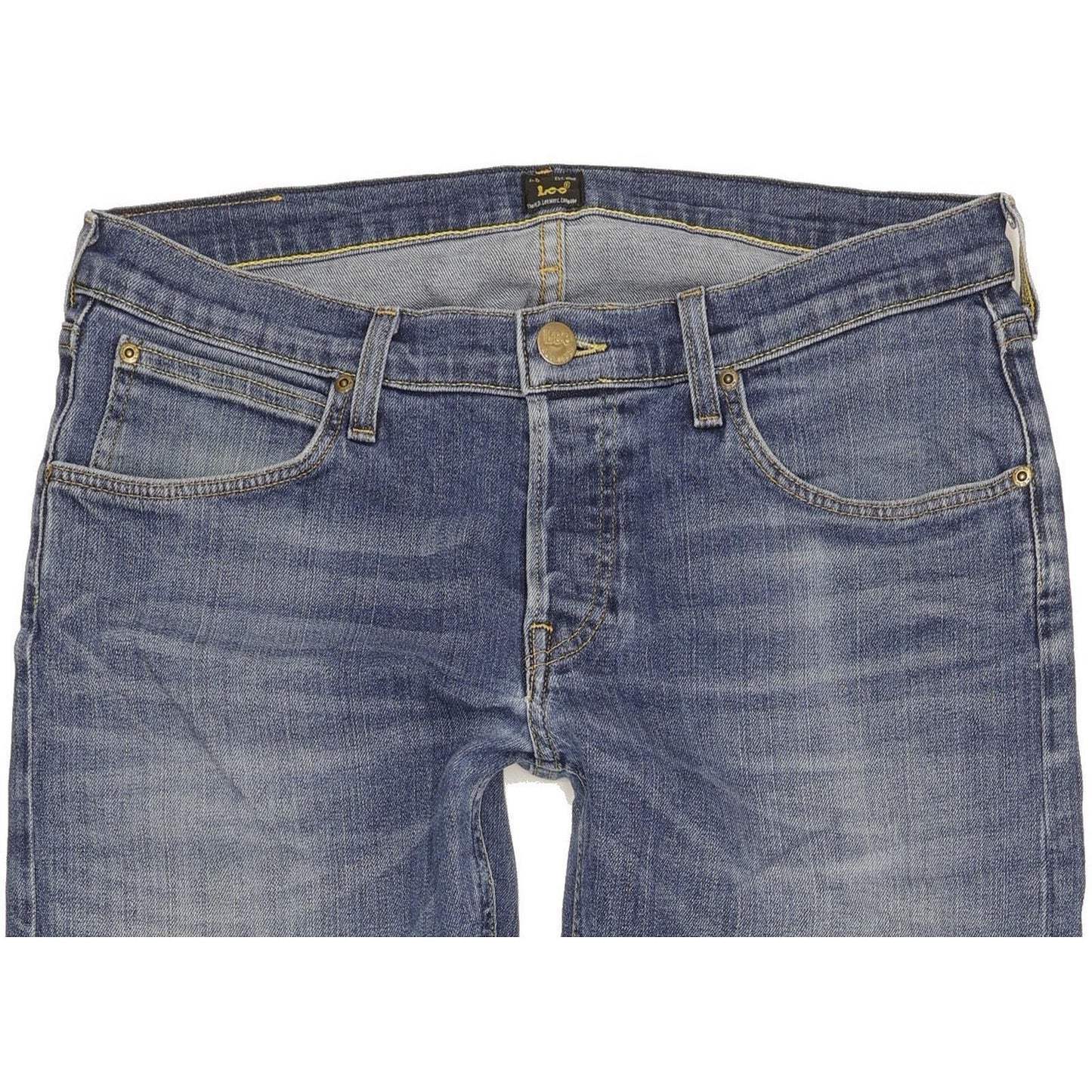 Lee Daren Men Blue Straight Slim Stretch Jeans W33 L36
