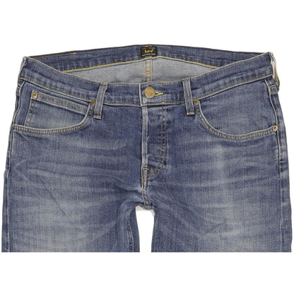 Lee Daren Men Blue Straight Slim Stretch Jeans W33 L36