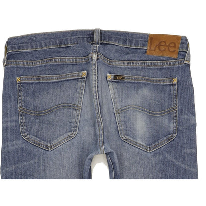 Lee Daren Men Blue Straight Slim Stretch Jeans W33 L36