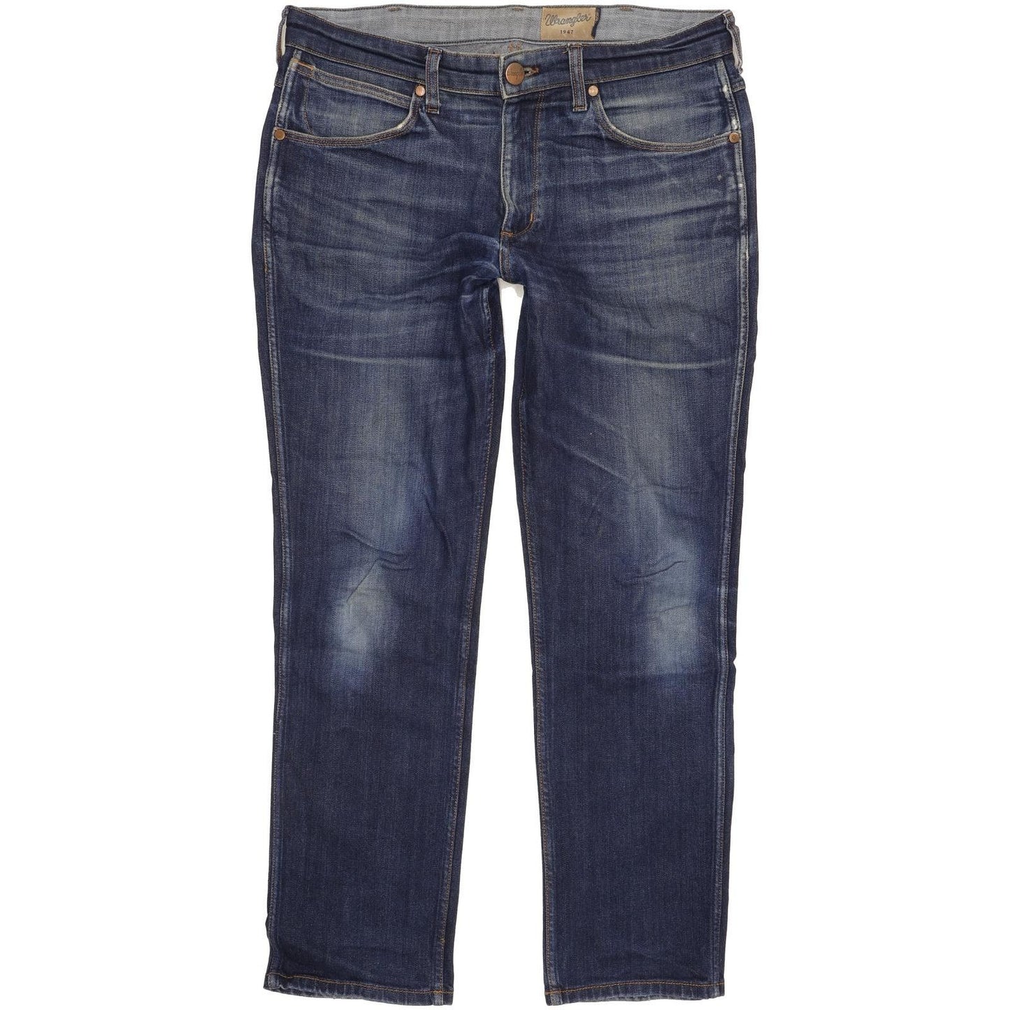 Wrangler Greensboro Men Blue Straight Regular Stretch Jeans W34 L30