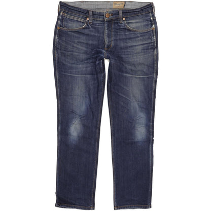 Wrangler Greensboro Men Blue Straight Regular Stretch Jeans W34 L30