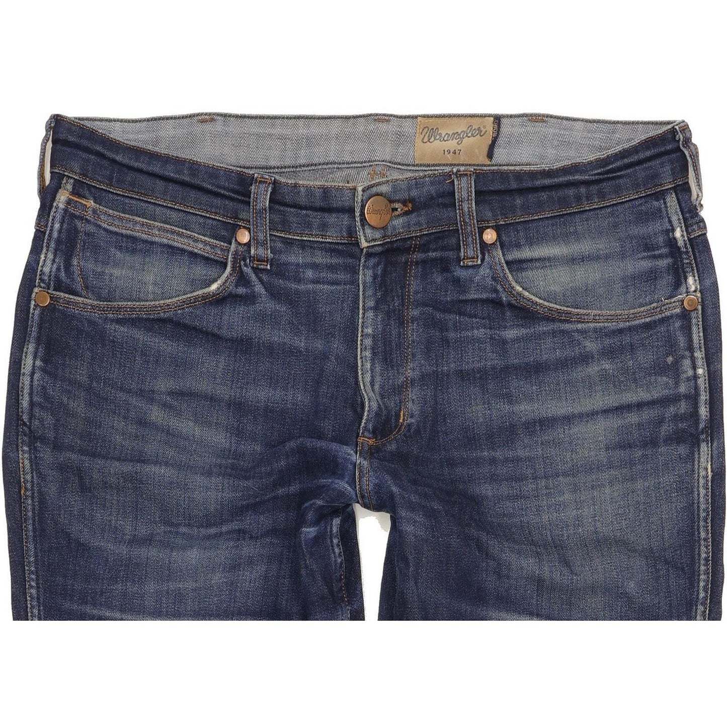 Wrangler Greensboro Men Blue Straight Regular Stretch Jeans W34 L30