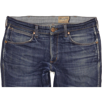 Wrangler Greensboro Men Blue Straight Regular Stretch Jeans W34 L30