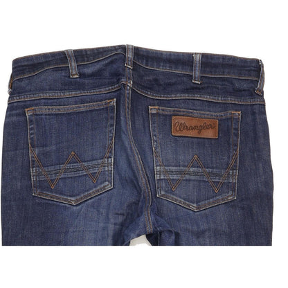 Wrangler Greensboro Men Blue Straight Regular Stretch Jeans W34 L30