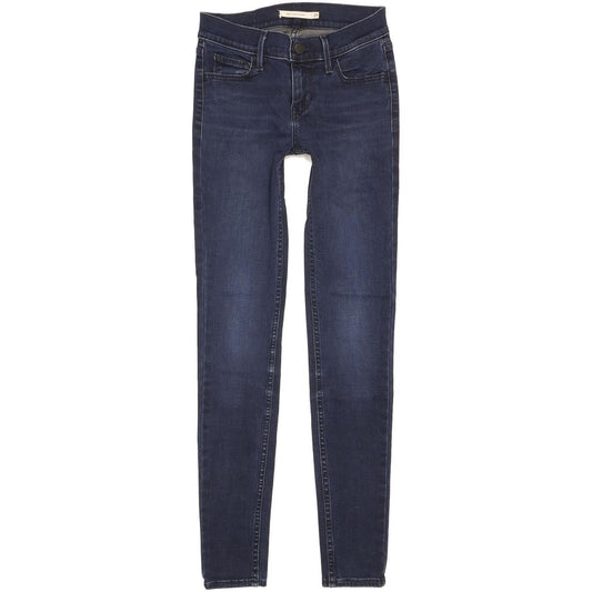 Levi's 710 Super Women Blue Skinny Slim Stretch Jeans W25 L30