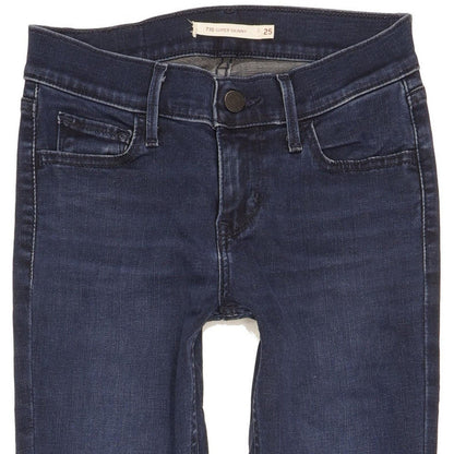 Levi's 710 Super Women Blue Skinny Slim Stretch Jeans W25 L30