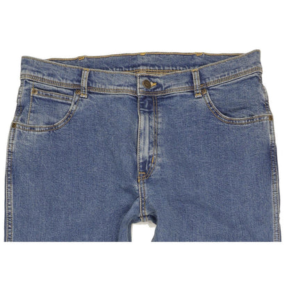 Wrangler Men Blue Straight Regular Stretch Jeans W36 L32