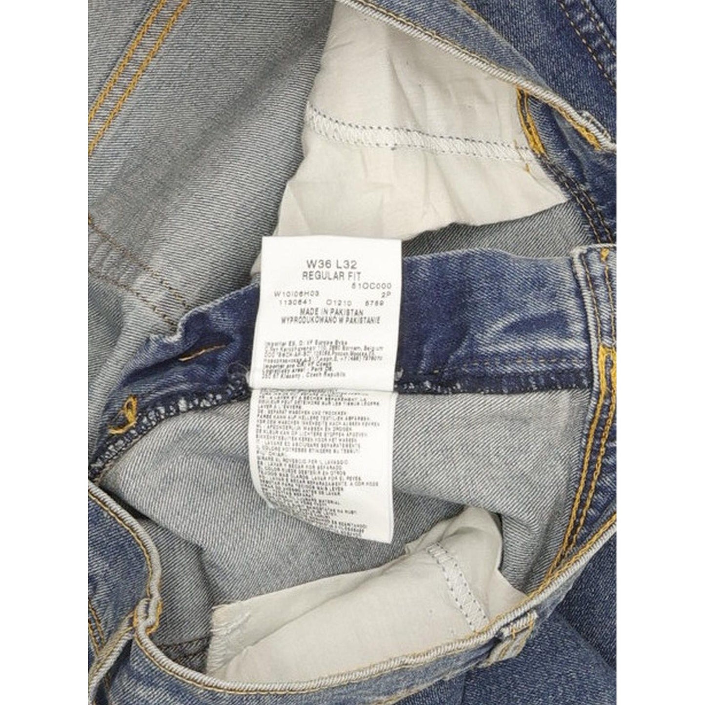 Wrangler Men Blue Straight Regular Stretch Jeans W36 L32
