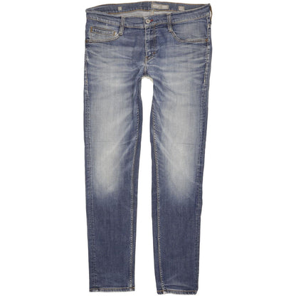 Mustang Oregon Men Blue Tapered Slim Stretch Jeans W36 L34