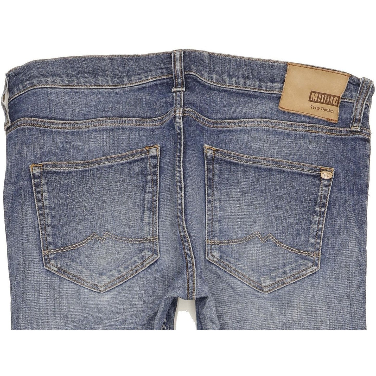 Mustang Oregon Men Blue Tapered Slim Stretch Jeans W36 L34
