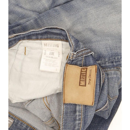 Mustang Oregon Men Blue Tapered Slim Stretch Jeans W36 L34
