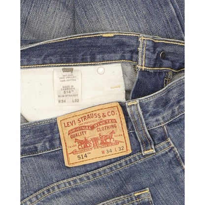 Levi's 514 Men Blue Straight Slim Jeans W34 L32