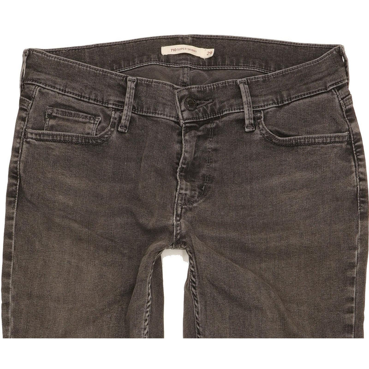 Levi's 710 Super Women Charcoal Skinny Slim Stretch Jeans W29 L31