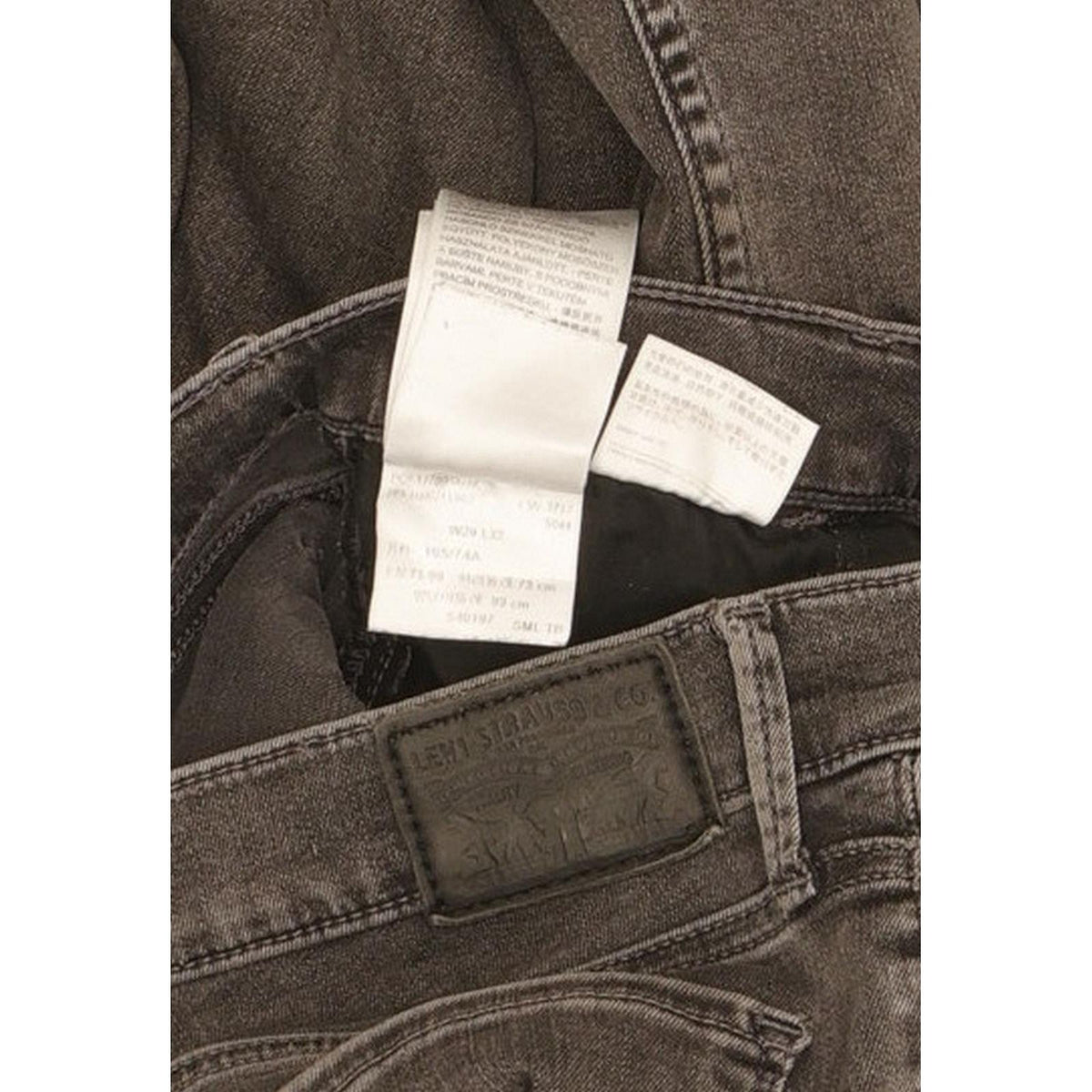 Levi's 710 Super Women Charcoal Skinny Slim Stretch Jeans W29 L31