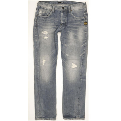G-Star Attacc Men Blue Straight Regular Jeans W34 L32