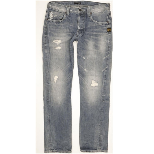 G-Star Attacc Men Blue Straight Regular Jeans W34 L32