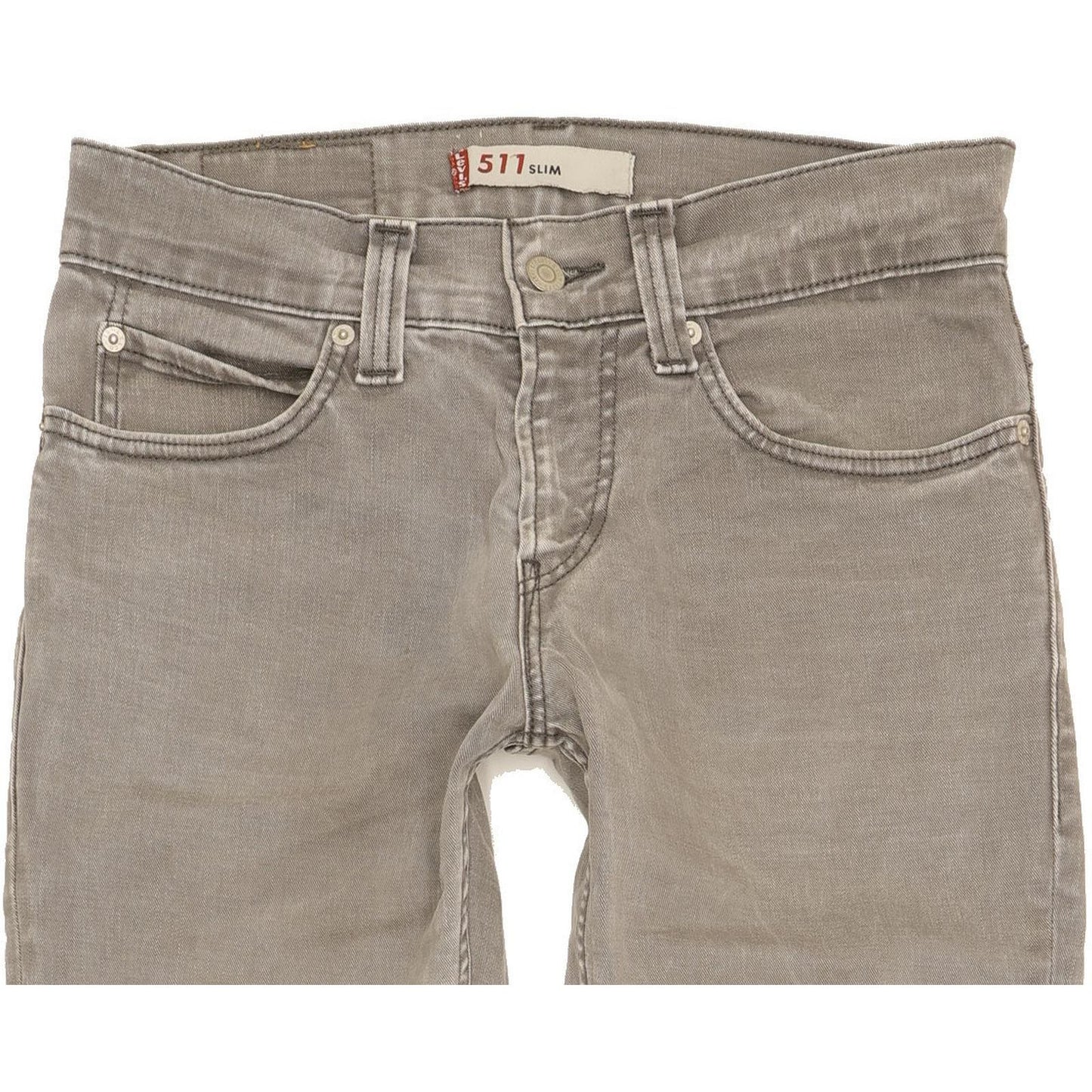 Levi's 511 Men Grey Straight Slim Stretch Jeans W30 L32