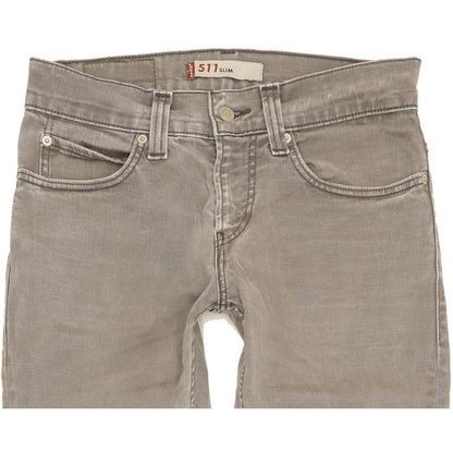 Levi's 511 Men Grey Straight Slim Stretch Jeans W30 L32