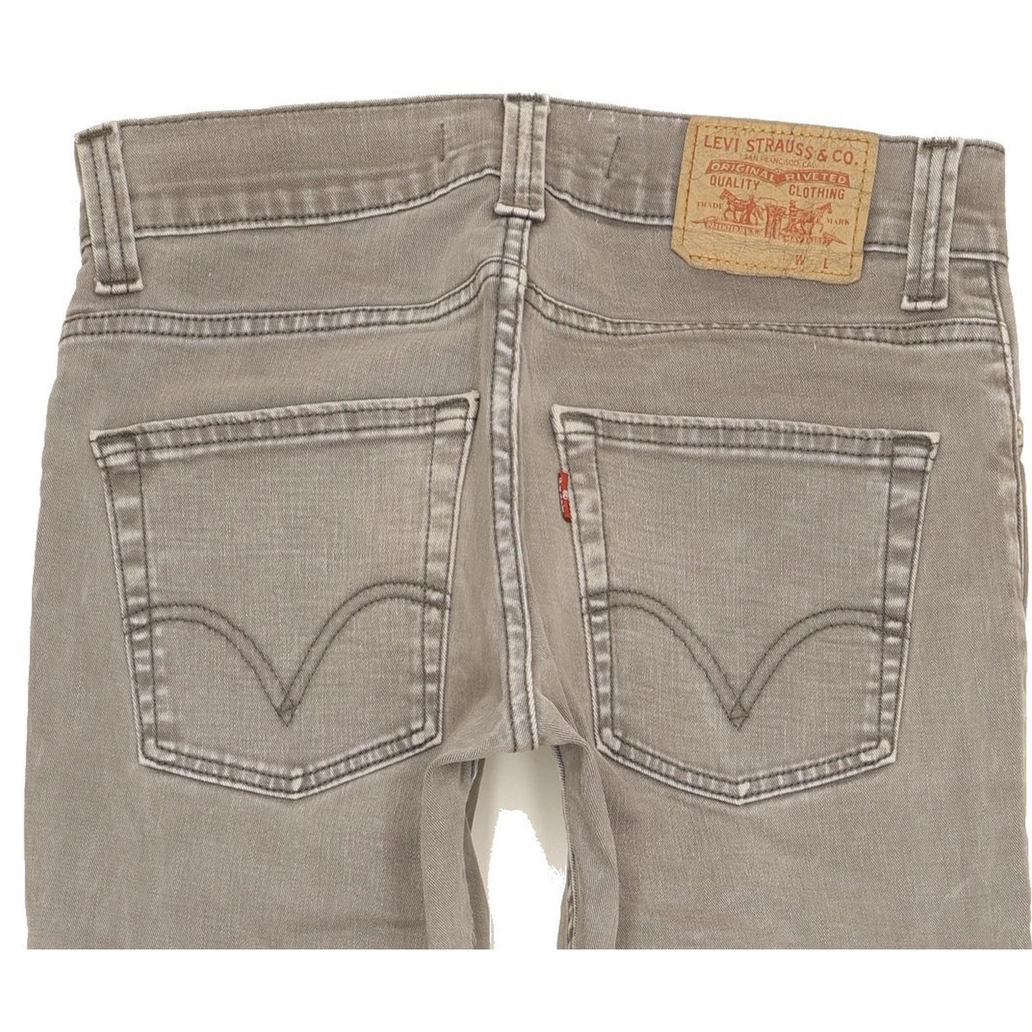 Levi's 511 Men Grey Straight Slim Stretch Jeans W30 L32