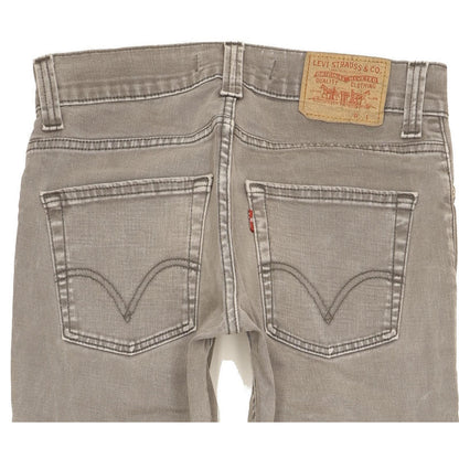 Levi's 511 Men Grey Straight Slim Stretch Jeans W30 L32