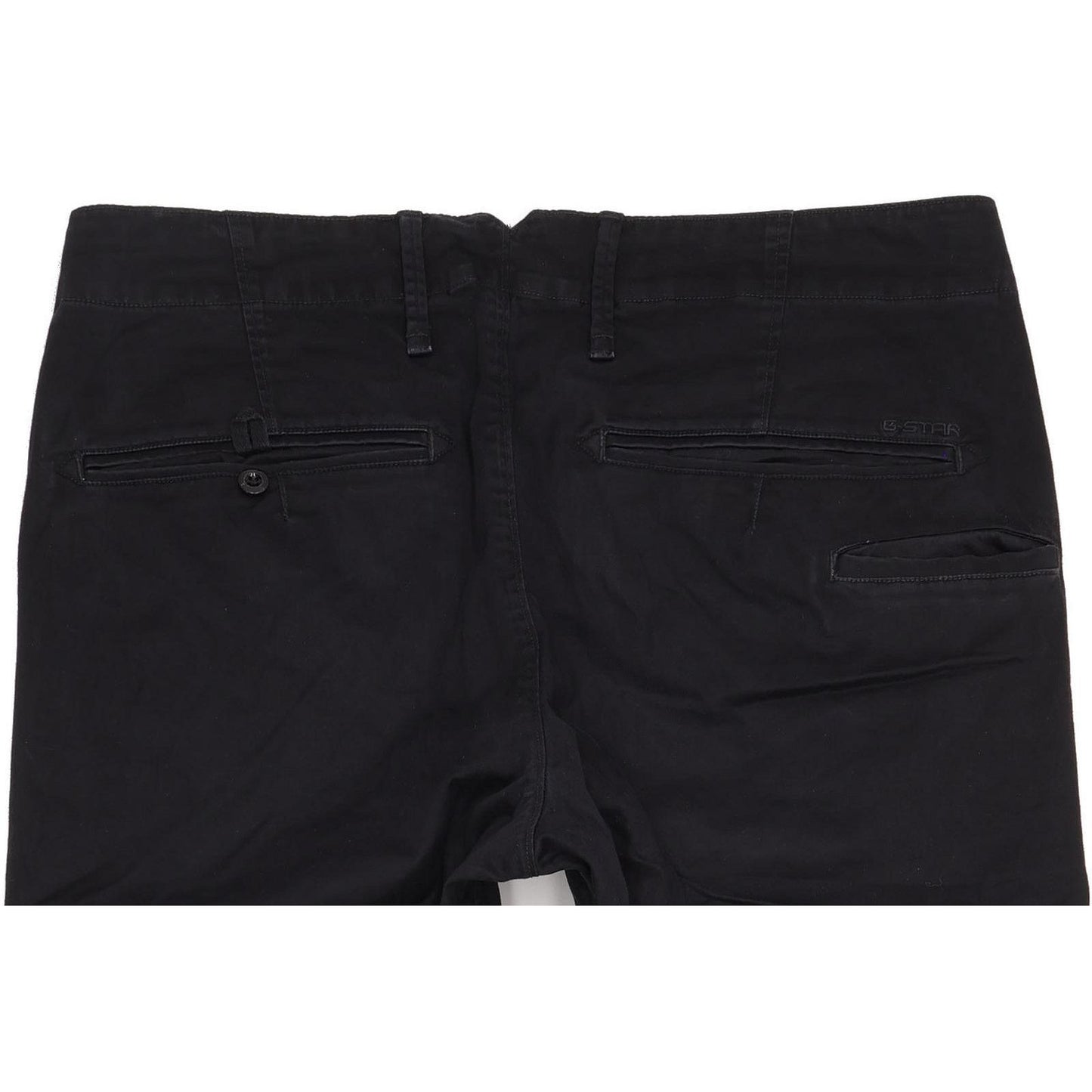 G-Star Vetar Men Black Straight Relaxed Chino Stretch Jeans W36 L34