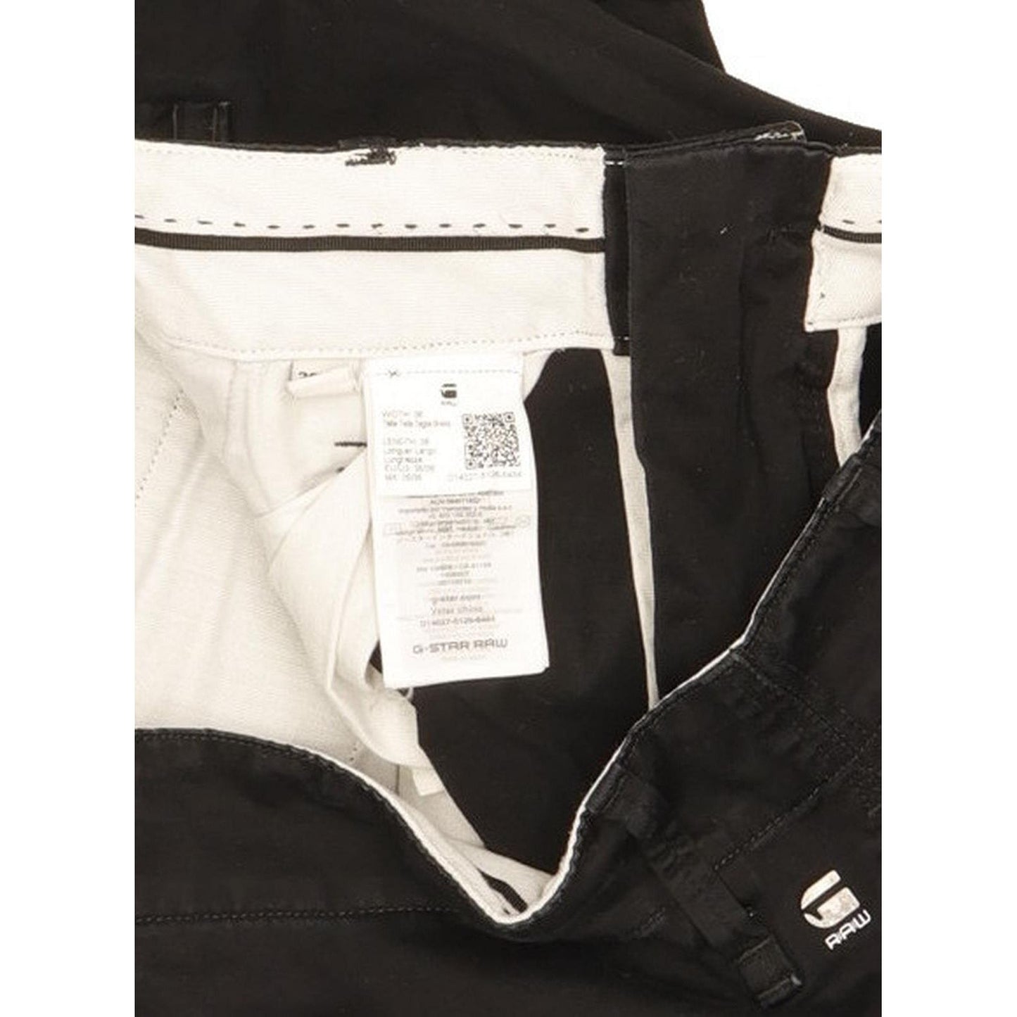 G-Star Vetar Men Black Straight Relaxed Chino Stretch Jeans W36 L34
