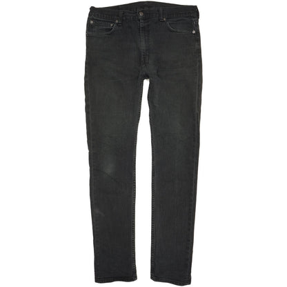 Levi's Men Black Straight Slim Stretch Jeans W33 L34