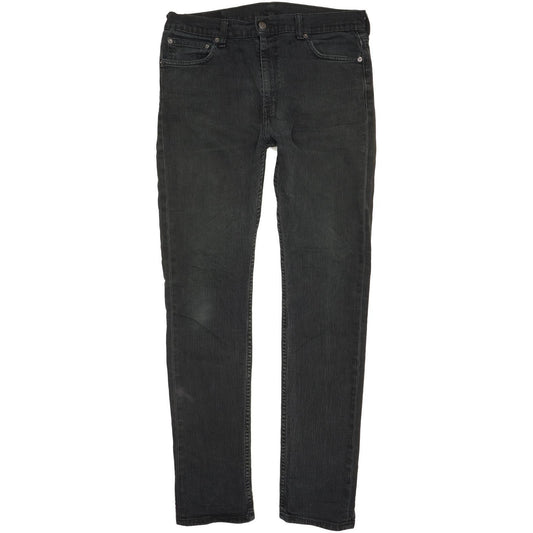 Levi's Men Black Straight Slim Stretch Jeans W33 L34