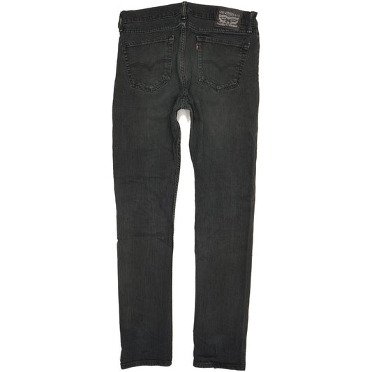 Levi's Men Black Straight Slim Stretch Jeans W33 L34