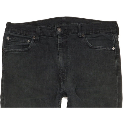 Levi's Men Black Straight Slim Stretch Jeans W33 L34