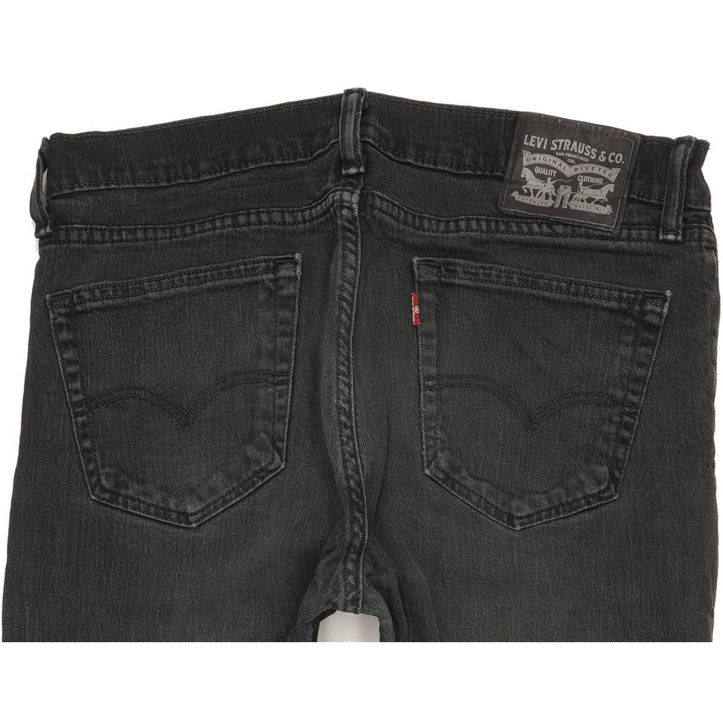 Levi's Men Black Straight Slim Stretch Jeans W33 L34