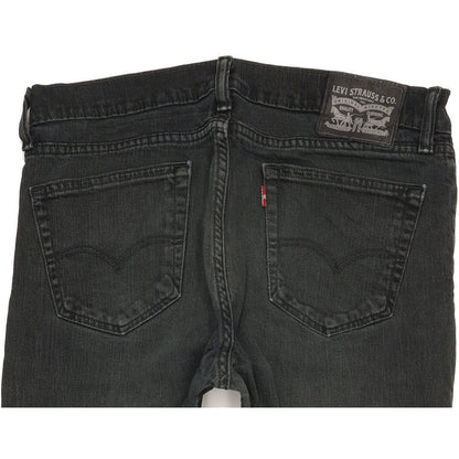 Levi's Men Black Straight Slim Stretch Jeans W33 L34