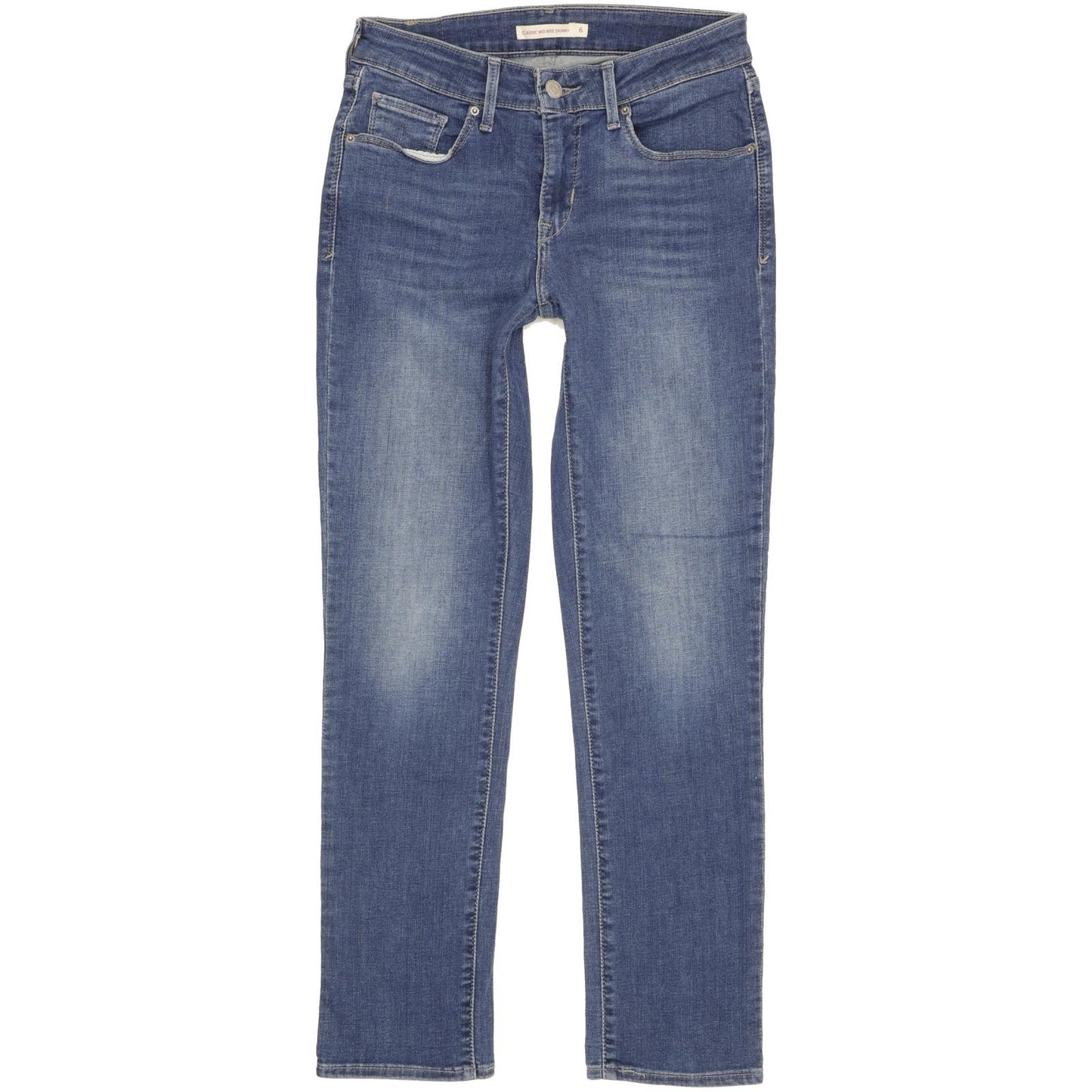 Levi's Women Blue Straight Classic Stretch Jeans W28 L28