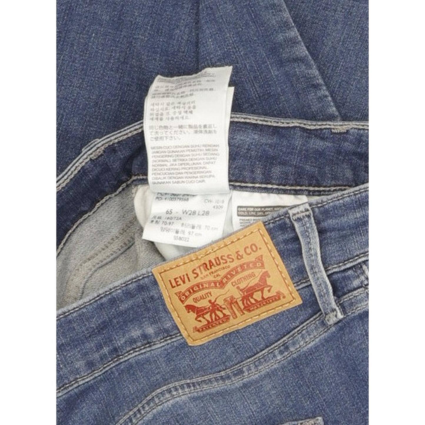 Levi's Women Blue Straight Classic Stretch Jeans W28 L28