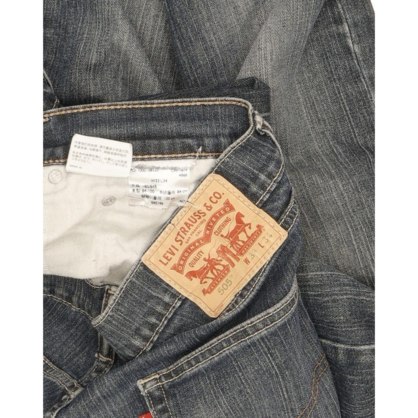 Levi's 505 Men Blue Straight Regular Jeans W33 L34