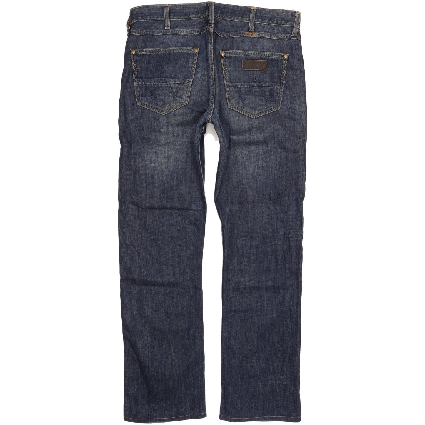 Wrangler 4RRB Men Blue Straight Regular Jeans W34 L33