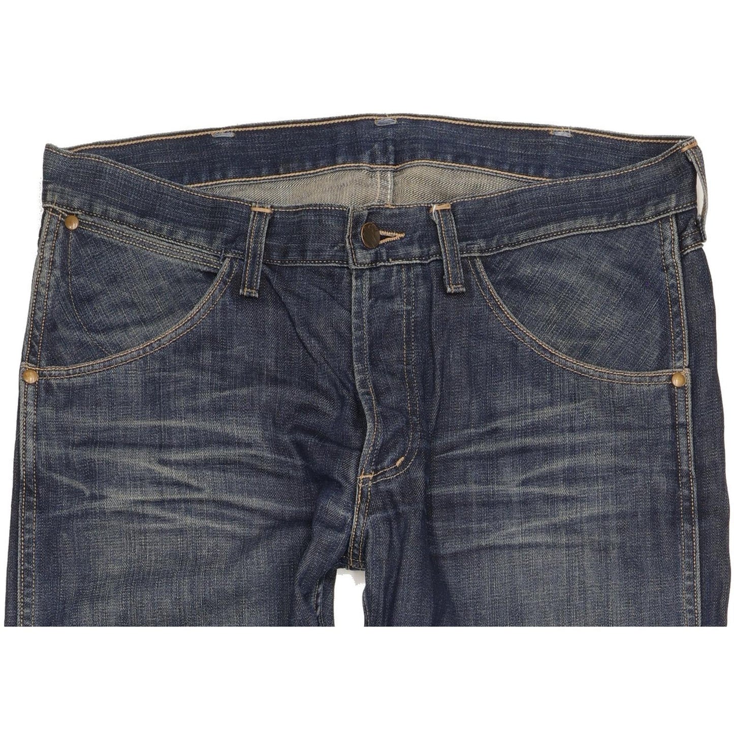 Wrangler 4RRB Men Blue Straight Regular Jeans W34 L33