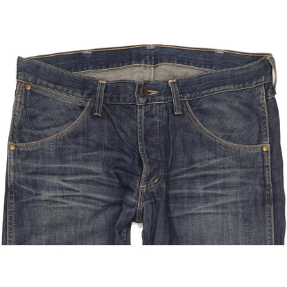 Wrangler 4RRB Men Blue Straight Regular Jeans W34 L33