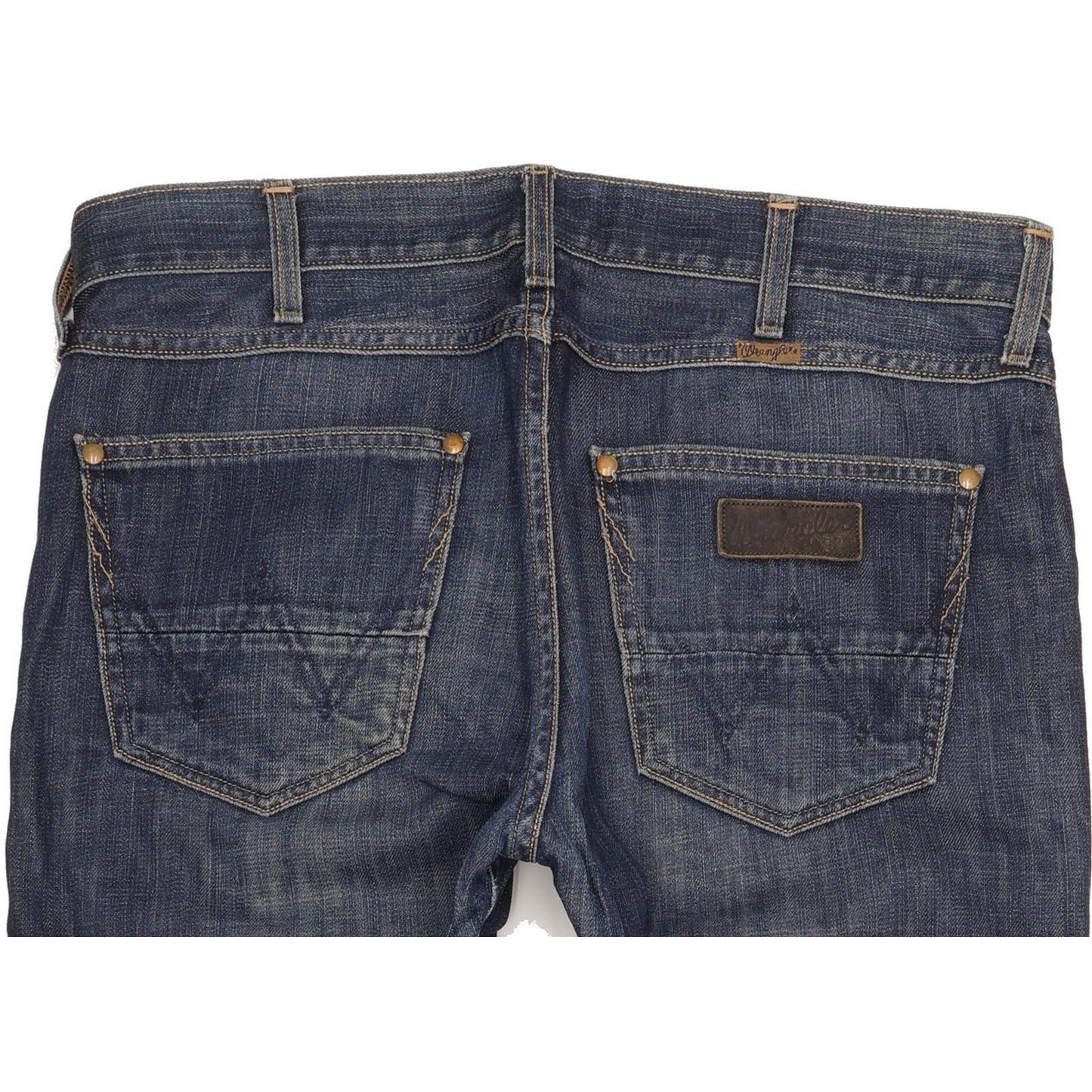 Wrangler 4RRB Men Blue Straight Regular Jeans W34 L33