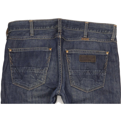 Wrangler 4RRB Men Blue Straight Regular Jeans W34 L33