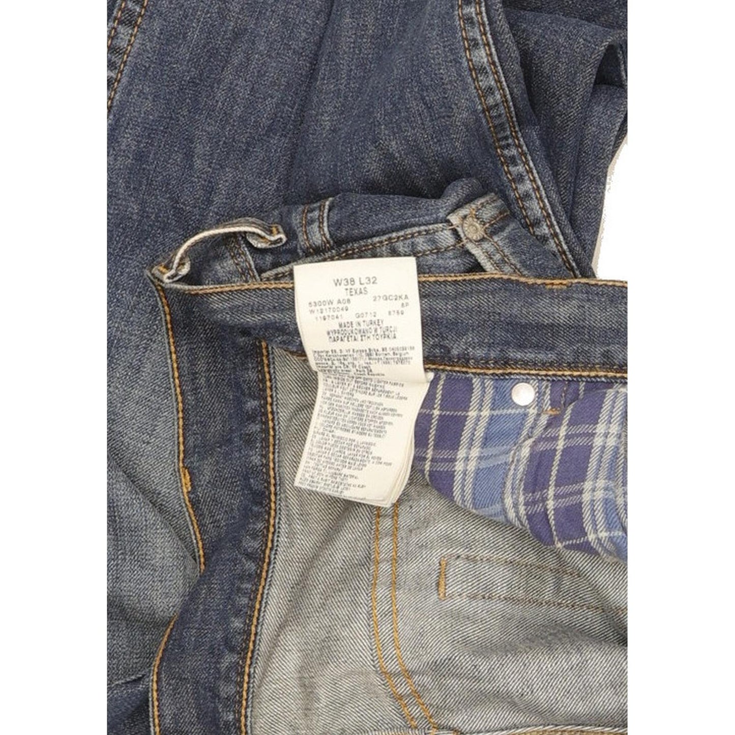 Wrangler Texas Men Blue Straight Regular Jeans W38 L32