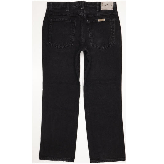 Wrangler Men Black Straight Regular Jeans W36 L29