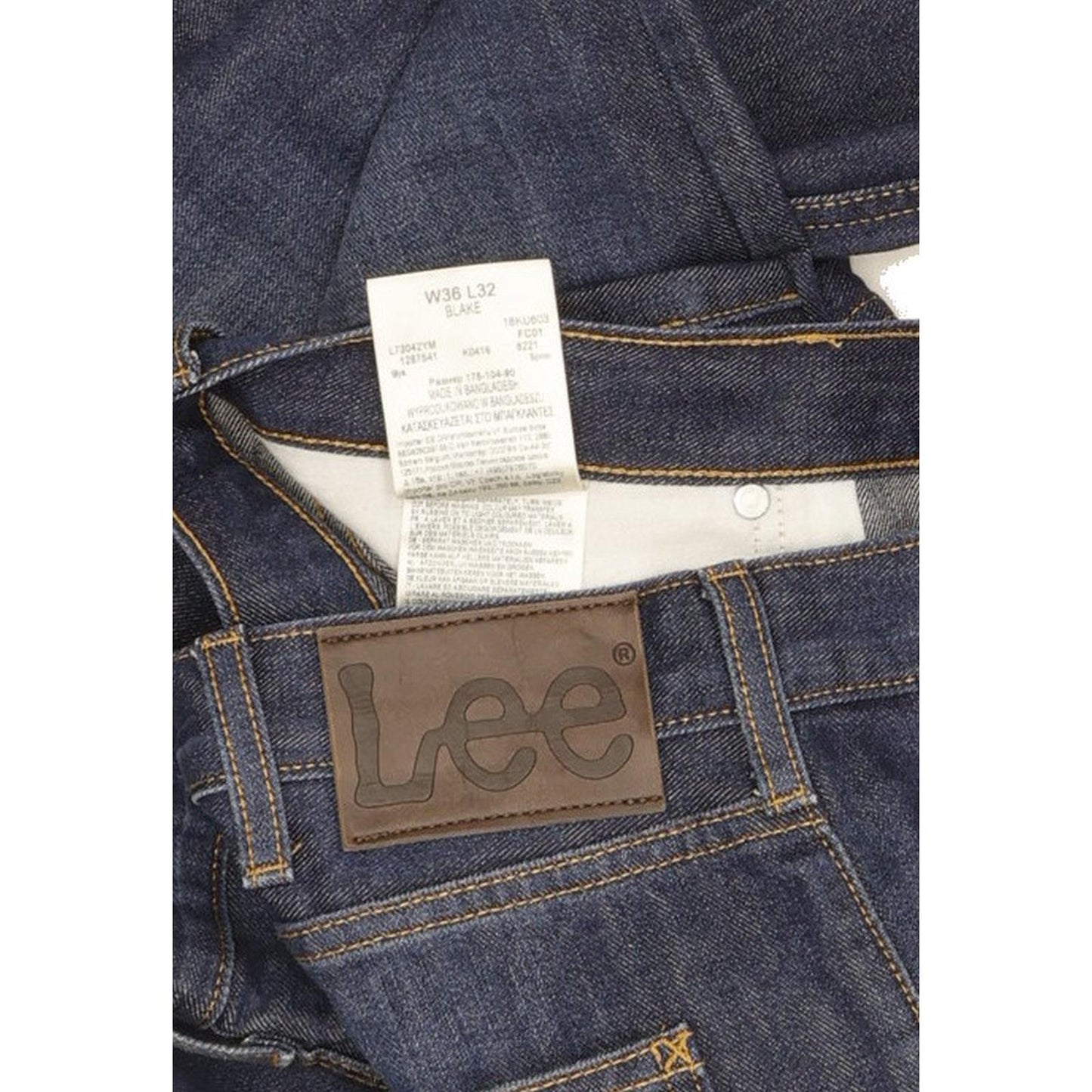Lee Blake Men Blue Straight Regular Jeans W36 L32