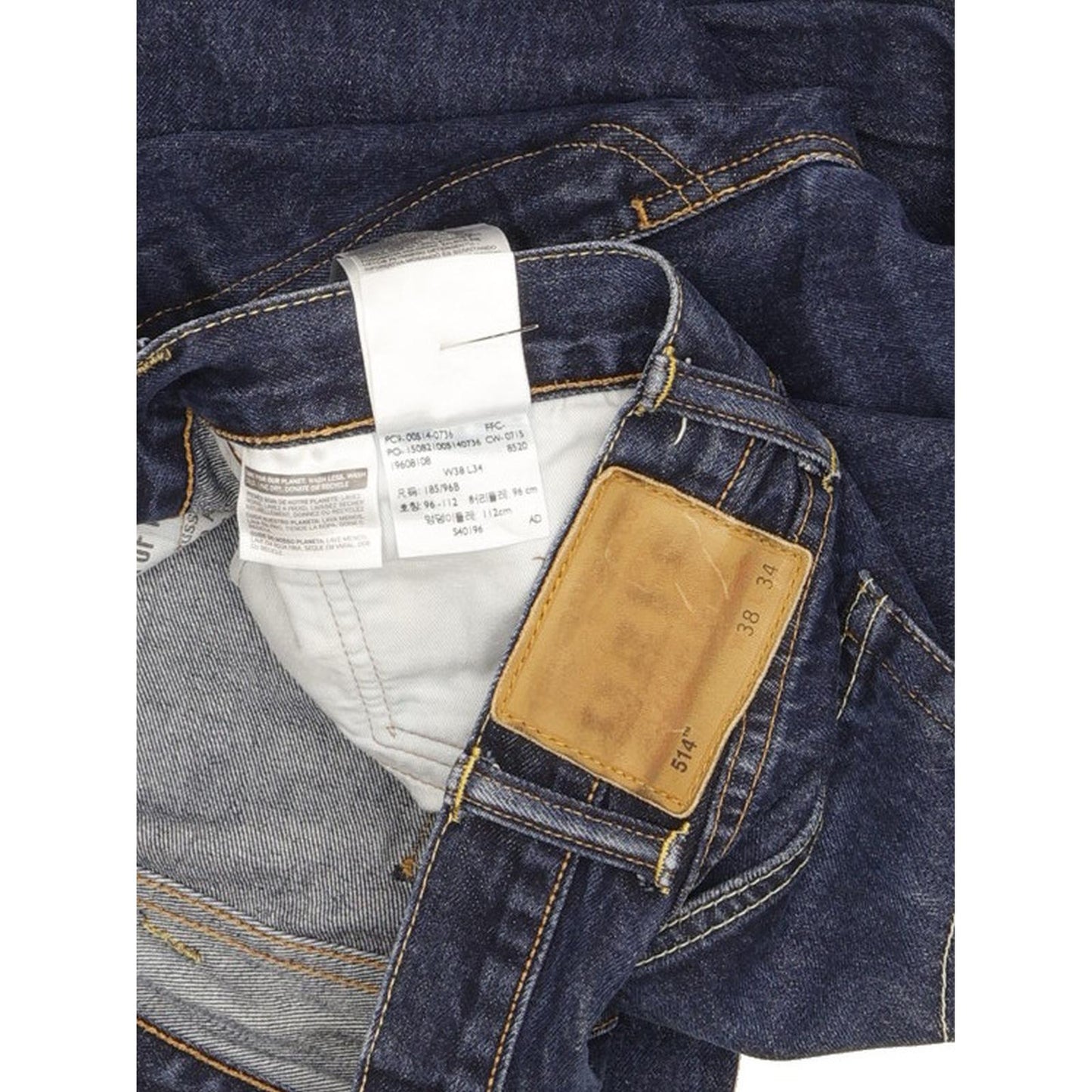 Levi's 514 Men Blue Straight Slim Jeans W38 L33