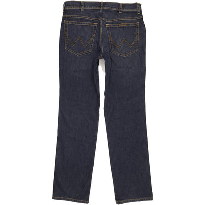 Wrangler Men Blue Straight Regular Stretch Jeans W33 L32
