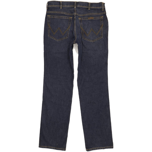 Wrangler Men Blue Straight Regular Stretch Jeans W33 L32
