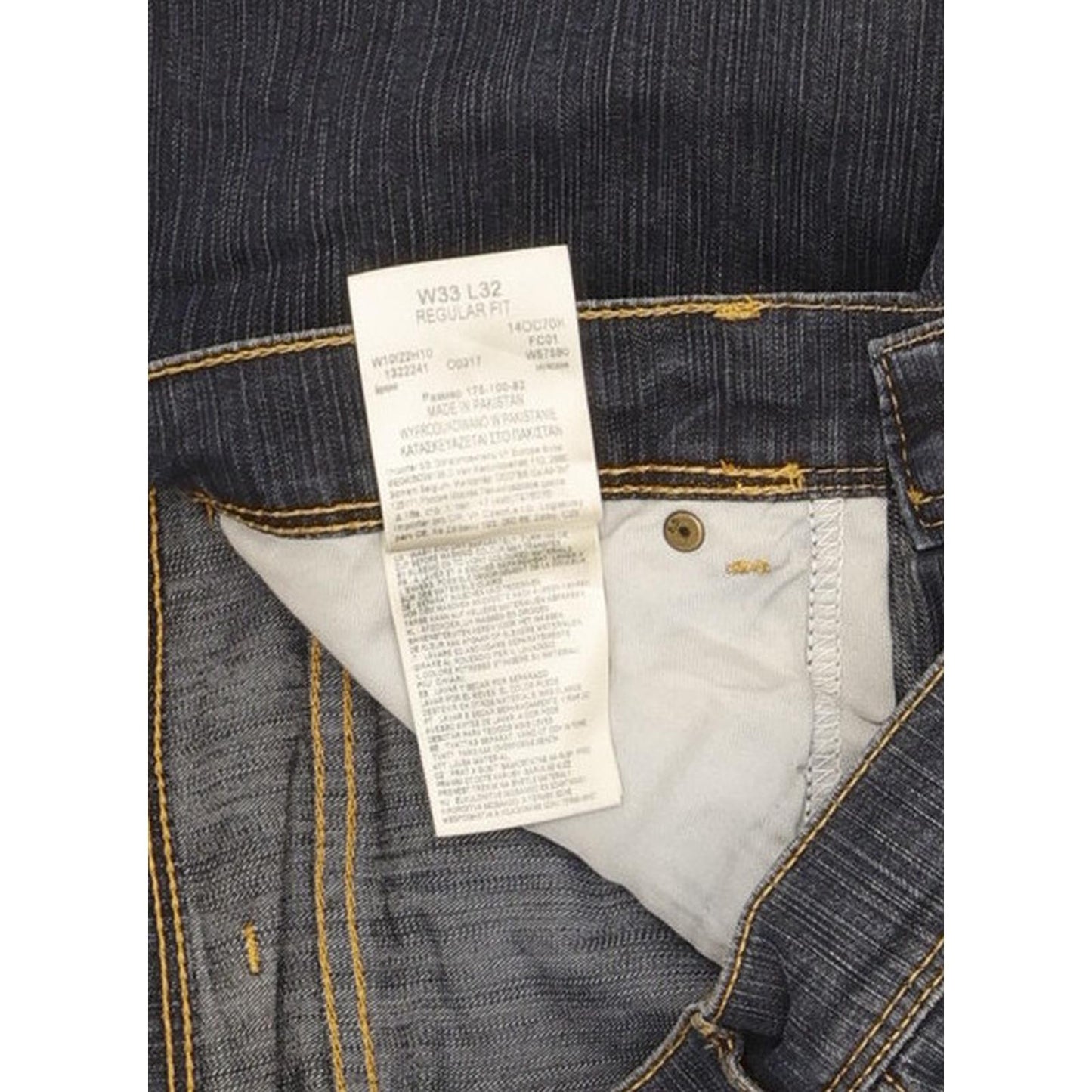 Wrangler Men Blue Straight Regular Stretch Jeans W33 L32