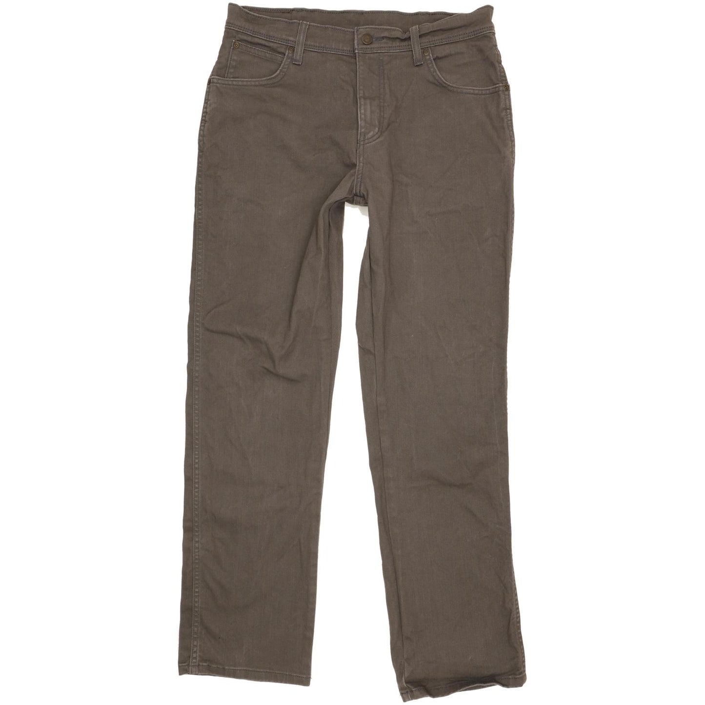 Wrangler Durable Quality Men Grey Straight Regular Stretch Jeans W33 L31