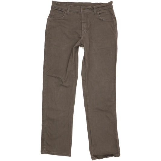 Wrangler Durable Quality Men Grey Straight Regular Stretch Jeans W33 L31