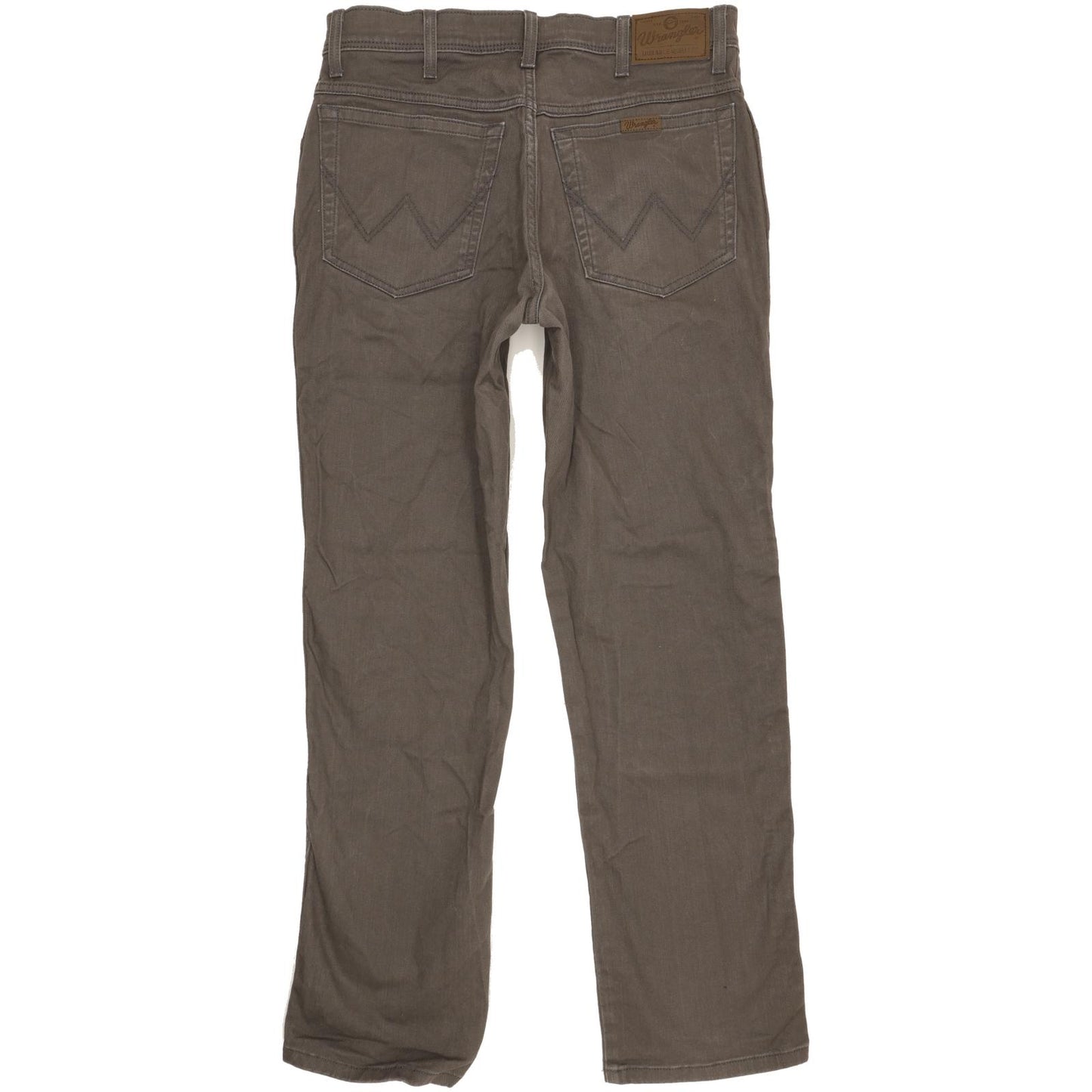 Wrangler Durable Quality Men Grey Straight Regular Stretch Jeans W33 L31